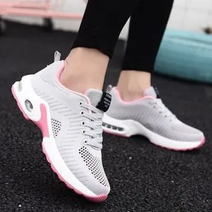 Fashion Air Cushion Shoes Breathable Women Sneakers Grey