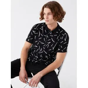 LC Waikiki Polo Neck Short Sleeve Patterned Pike Men's T-Shirt