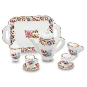 915 Generation Porcelain Miniature Teapot Set Dollhouse Kitchen