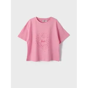 LC Waikiki Crew Neck Barbie Printed Short Sleeve Girls' T-Shirt