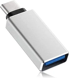 محول OTG Type-C ذكر إلى USB 3.0 أنثى لأجهزة الكمبيوتر المحمول والهواتف المحمولة - (فضي أو ذهبي متعدد الألوان)