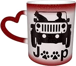 My Dog And Jeep Color Changing Mug In The Sky Red One Sizefunny Physiotherapy Gift/Present Tea/Coffee Ceramic Cup 11oz