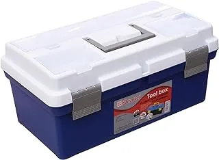 Dennci DC-212 High Quality Plastic Storage Box For Art Tools Suitable For Home, School, Or Educational Centers - white Blue