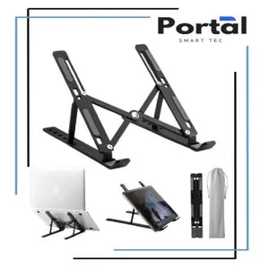 Adjustable Aluminum Laptop Stand Improves Posture & Cooling - For Desk