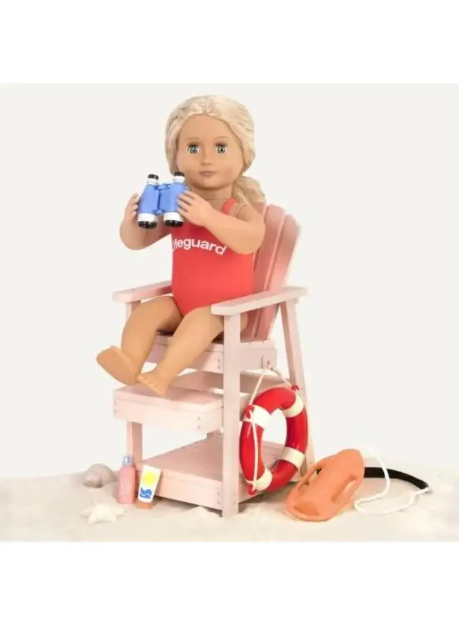 Our Generation DOLL LIFEGUARD CHAIR SET