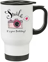 Birthday White Insulated Travel Tea/Coffee Mug