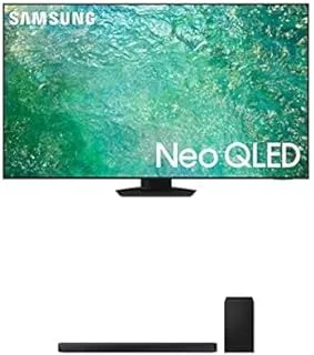 Samsung 55 Inch TV Neo Quantum Processor 4K QLED - Bright Silver - QA55QN85CAUXEG [2023 Model] & Samsung Wireless Soundbar, with Dolby Atmos, Q- Symphony - HW-Q700C/ZN [Exclusive Bundle]