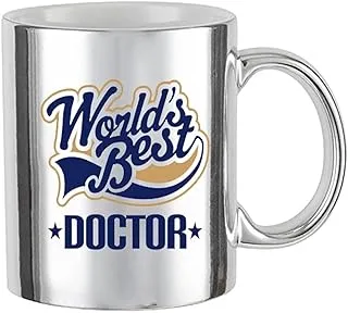 Doctor Cup Mug Coffee Mug Espresso Gift (SHINY SILVER) Pr-9998