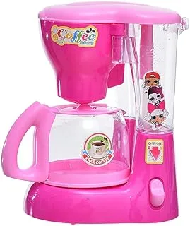 Plastic Coffee Maker With High Quality Material And On Off Buttons To Improve Logical Thinking For Kids - Pink