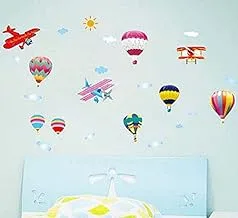 DIY Removable Waterproof Wall Sticker - Cartoon Airplane Balloon