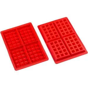 Two Silicone Waffle Molds