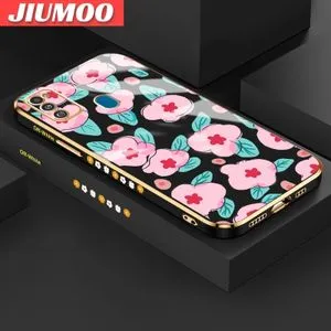 JIUMOO Samsung M30s Case Flower Plating Back Cover