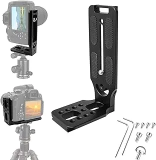 Quick Release L-Bracket, L-Bracket Vertical with Quick Release Plate, 1/4 Inch Screw DSLR Camera L Mount Compatible with Manfrotto DJI Zhiyun Canon Nikon Sony Mirrorless Camera