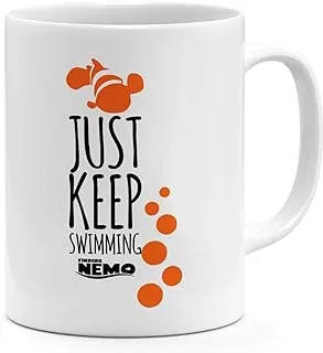 كوب قهوة مبتكر من السيراميك بملصق Finding Nemo من Loud Universe - 11oz، برتقالي