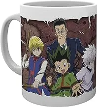 ABYstyle Hunter x Hunter Group Ceramic Coffee Tea Mug 10 oz. Featuring Gon, Kirua, Kurapika, and Leorio Anime Manga Drinkware Home Essentials Gift