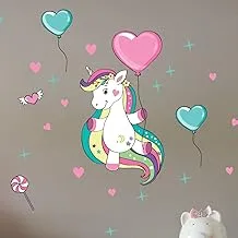 Decorative wall sticker - Greedy unicorn (60x60cm)