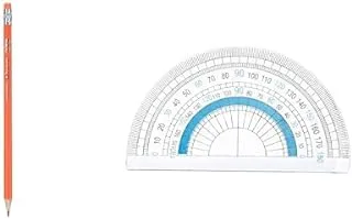 Plastic pencil no: yl-114_yl201332 triangle hb + El Maayergy V245 180 Degree Protector - Clear