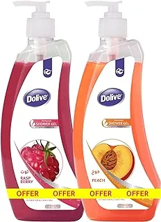 Pack of two Dolive shower gel (Rasberry 1000ml+ Peach 1000ml)