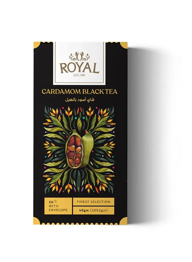 Royal Herbs Black Tea Cardamon Pack of 20