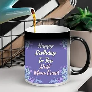 FUNKY STORE Ceramic, Magic Coffee Mug of 11oz As Mothers-Day Gifts from Daughter, Happy Birthday Mom Printed (Multicolour)