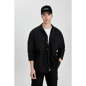 Defacto Man Oversize Fit Woven Long Sleeve Shirt