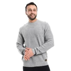 AlNasser Coin Grey Knitted Round Neck Pullover