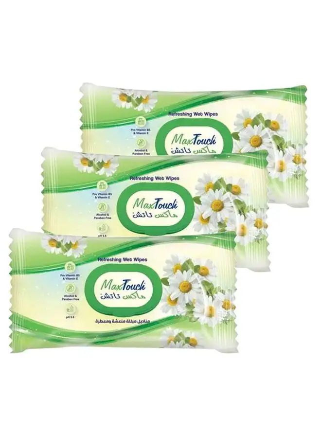 Max Touch Refreshing 80 Wet Wipes 3 Pcs