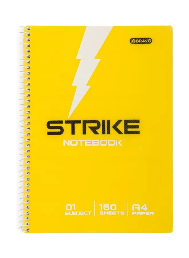 Bravo Bravo Strike Notebook - 150 Sheets - A4 Size - Yellow