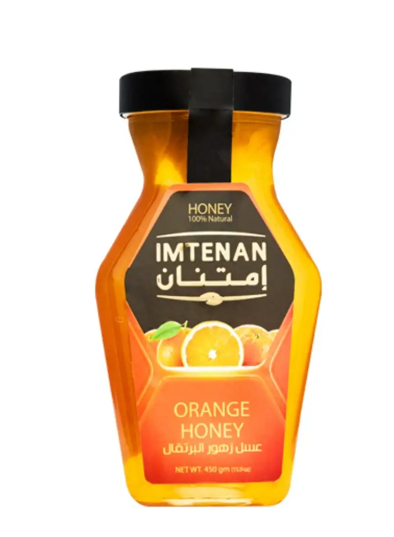 Imtenan Orange Honey Hexagonal 450grams