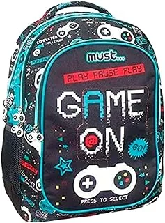 Must 579982 Game On Backpack, 32 cm x 18 cm x 43 cm, Black