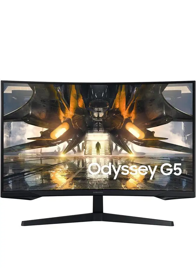 Samsung Odyssey G5 2K QHD HDR10 VA Panel Technology Curved Gaming Monitor with 165Hz Refresh Rate and AMD FreeSync, 32-Inch Size Black