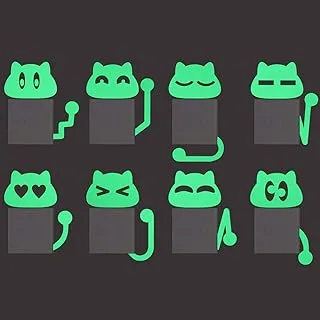 Gadgets Wrap Vinyl Luminous Cute Cats Switch Stickers Glow in The Dark Funny Cat Wall Sticker Home Decor Kids Room DIY Lovely Cat Decoration