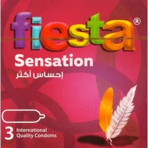 Fiesta Sensation Condoms - Ultra Thin For Maximum Feeling -3 Pcs