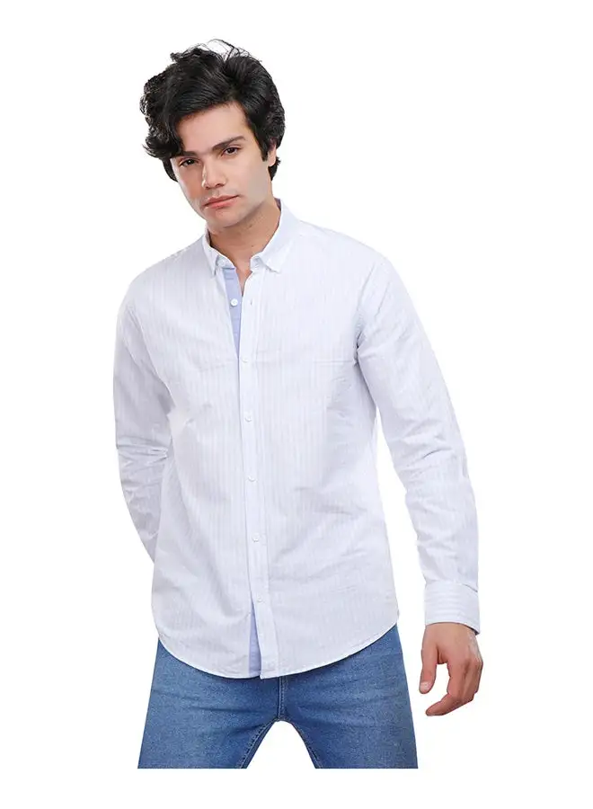 Coup Coup - Stripe Oxford Shirt with Long Sleeves