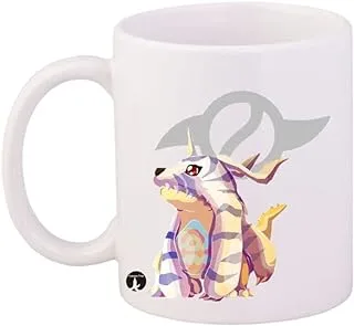 RYN PRINTED/Anime/Digiimon/Mug White Yellow Brown 11ounce