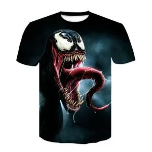 Fashion Newest 3D Print T Shirt Men Venom: Deadly Guardian American Summer Soldier Marvel T-shirt White Avenger Funny T Shirts(#D-546)