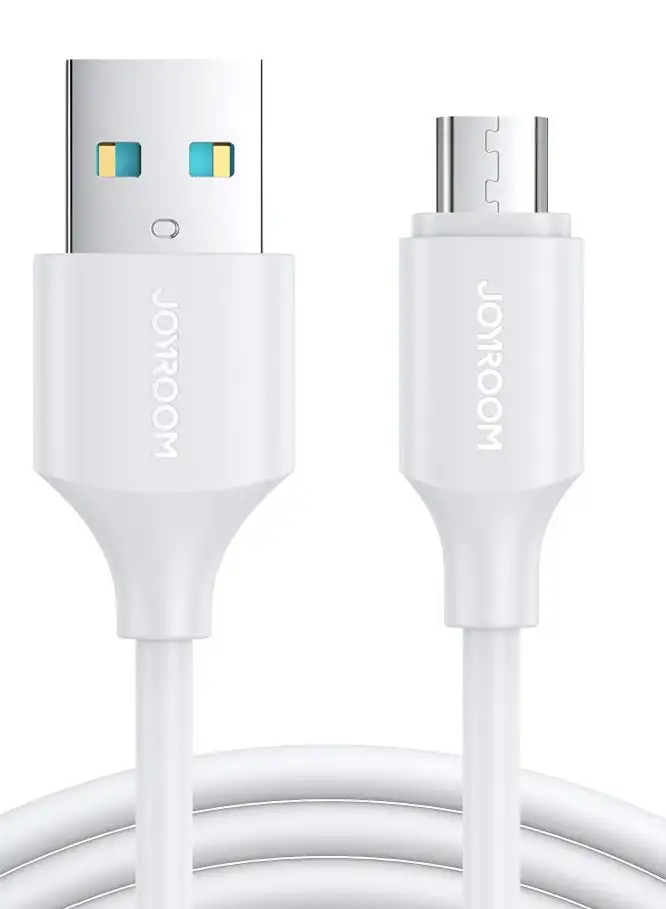 JOYROOM Joyroom كابل USB-A إلى Micro USB 480 ميجا بايت / ثانية 2.4 أمبير 1 متر أبيض S-UM018A9 أبيض