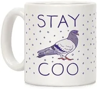 كوب الكشمير المطبوع - كوب القهوة Stay Coo Pigeon