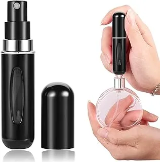 5ml Portable Refillable Mini Empty Perfume Atomizer Bottle Perfume Atomizer Bottle for Travel and Trip (Black)