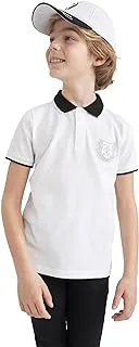 DeFacto Boys Regular Fit Polo Neck Z7482A6 Short Sleeve Short Sleeve Polo T-Shirt