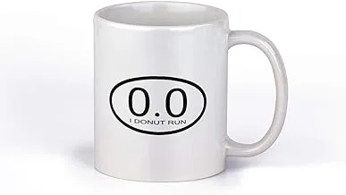 0.0 I Donut Run Funny Ceramic Coffee Mug | Fun Coffee Cup | 11-Ounce Coffee Mug | M102