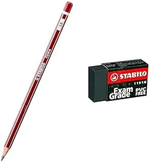 Stabilo Opera 5B Pencil + Stabilo eraser- black