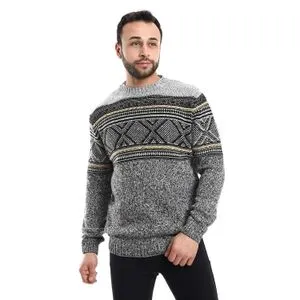 AlNasser Twist Knit Slip-On Sweater - Grey