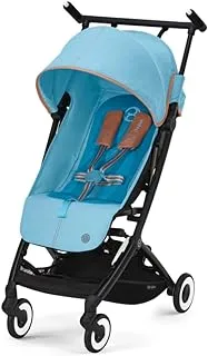 عربة الأطفال CYBEX Gold Libelle مع حزام سحب واحد، من 6 أشهر إلى 4 سنوات تقريبًا. (الحد الأقصى 22 كجم)، خفيف الوزن (6 كجم فقط)، أزرق شاطئي (أزرق)