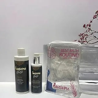 Awesome Oud Bag Body Wash, Lotion and Makeup Bag Set 750 ml