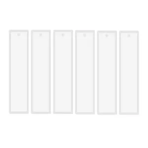 6 Pcs/Set 5.7 Inch Rectangle Silicone Bookmark Mold DIY Bookmark Mould Making Epoxy Resin Jewelry Craft Transparent Mold