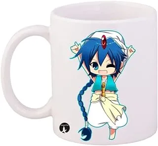 RYN PRINTED Anime Magii The Labyrinth Of Magic Printed Mug White/Blue Beige 11ounce