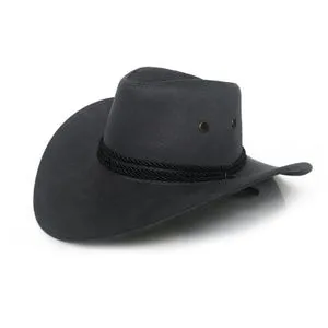 Cool Western Cowboy Hats Men Sun Visor Cap Women Vel Performance Western Hats Chapeu Cowboy-Black