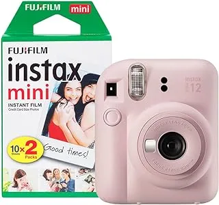 Fujifilm Instax Mini 12 Instant Camera with 20 Shot Film Pack - Blossom Pink