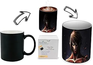 Risty Shop Attack on Titans (Style-115) Gourmet Coffee Magic Mug Superhero Jujutsu Manga Anime Lovers Capacity 350 ml, Dishwasher, Microwave Safe, Must Buy, Birthday Gift.